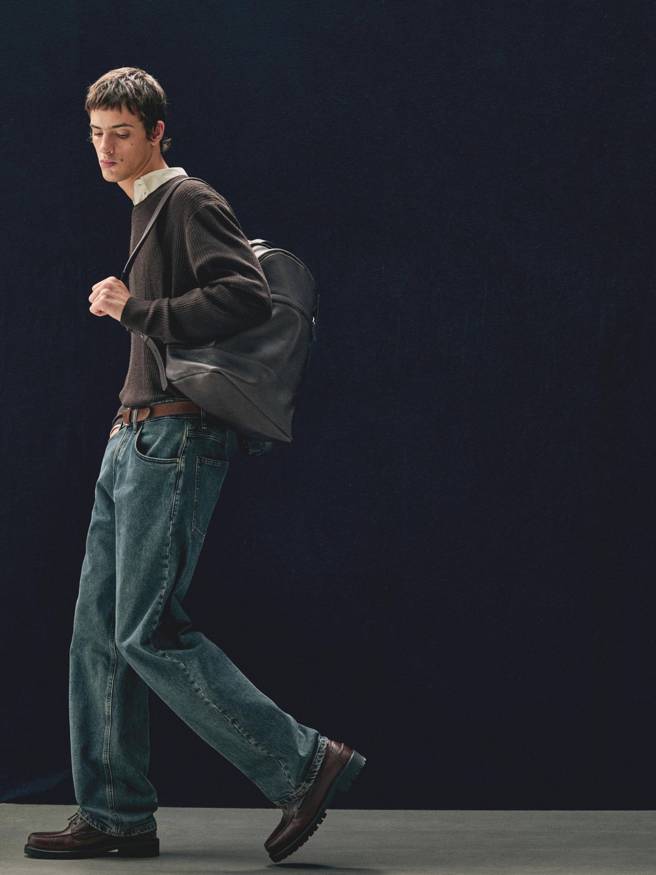 Nappa leather backpack